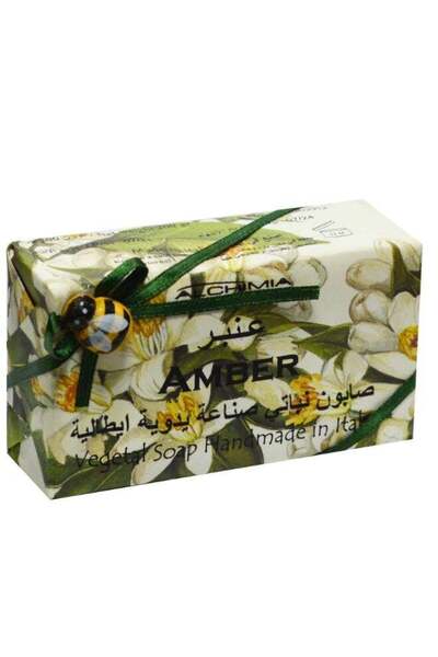 Alchimia Vegetal Amber Soap Bar 200g | Luxury Italian Soap | Warm Amber Fragr...
