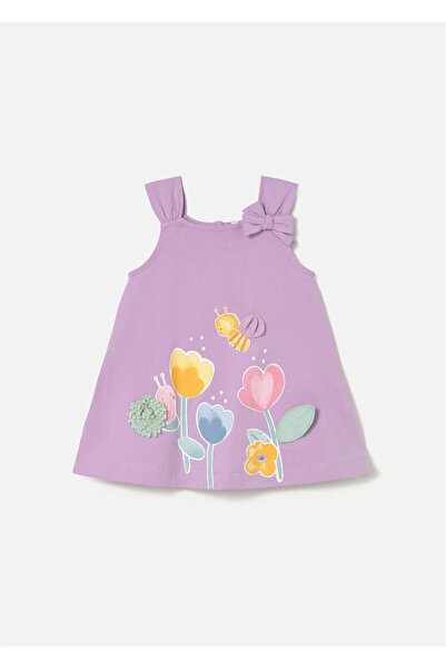 MAYORAL Baby Girl Patterned Dress Lilac 1930