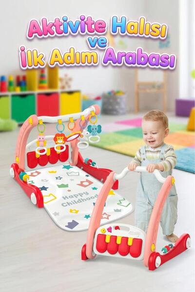 Tıfıl Toys Müzikli Pilli Piyanolu 2'si 1 Arada Aktivite Halısı ve İlk Adım Ar...