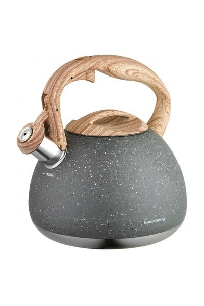 Klausberg Ceainic de marmură cu fluier de 2,8L, pentru inducție și gaz