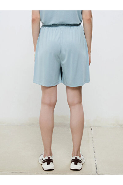LC Waikiki Blue Elastic Waist Modal Blend Women's Shorts