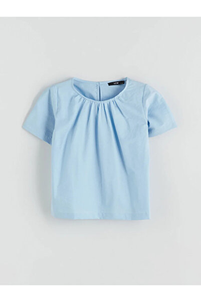 LC Waikiki Blue bicycle collar girl's blouse