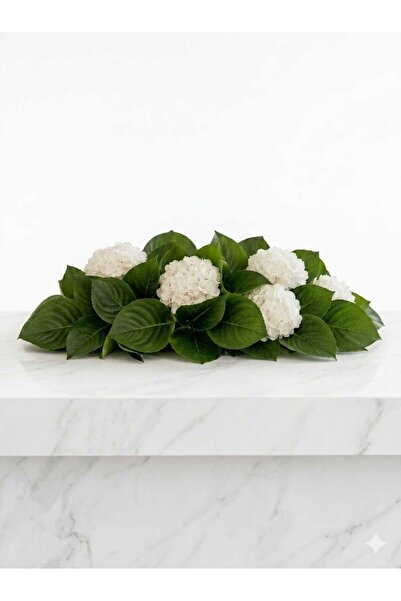 PAKETA Natural Hydrangea Table Arrangement with Led Lighting