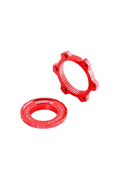 TOOPRE Center Lock Disk, 6 Vida Rotor Dönüştürücü Adaptör Kırmızı