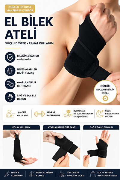 baffhome Ayarlanabilir El Bilek Ateli Bileklik Destekleyici Bandaj Spor Fitne...