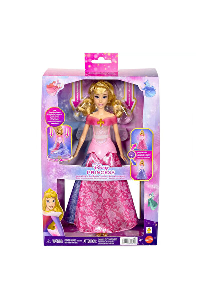 DİSNEY PRİNCESS Disney Prenses Aurora Dönüşüm Özellikli Bebek JLK24