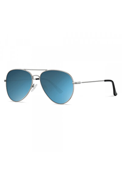 Techsuit Unisex Sunglasses 3025, UV Protection, Silver Blue