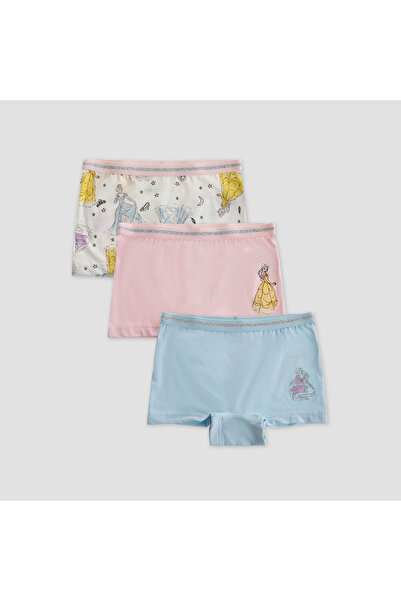 Disney Pack of 3 Cotton Boxers with Princess Print