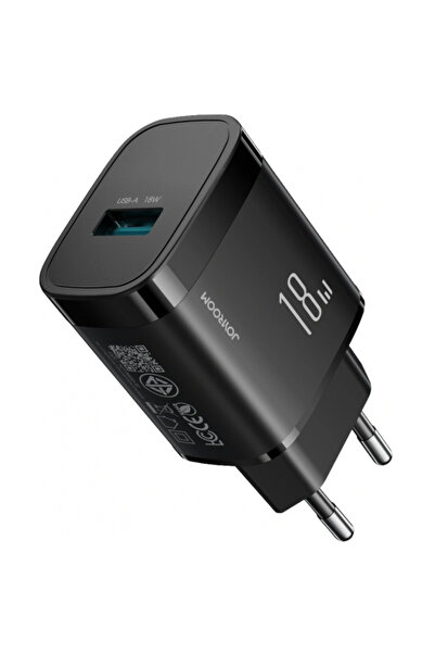 Joyroom JR-TF4 Мрежово зарядно устройство, 18W, 3A, 1 x USB-A, Черен