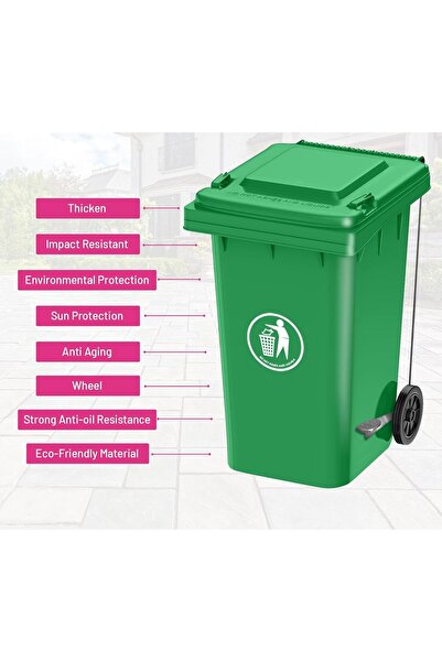 festive High Density Polyethylene Garbage Bin/Dust Bin 120Liter with wheel an...
