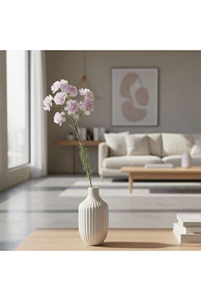 PAN HOME زهرة قرنفل صناعية بطول 66 سم - لون بنفسجي فاتح