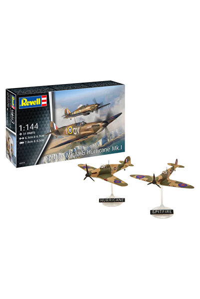 Revell Starter Kit Uçak Spitfire Mk.Ia Hurricane Mk.I 73771