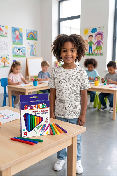 Parti Kırtasiye Set de tricouri pentru copii care pot fi pictate - Tricou edu...