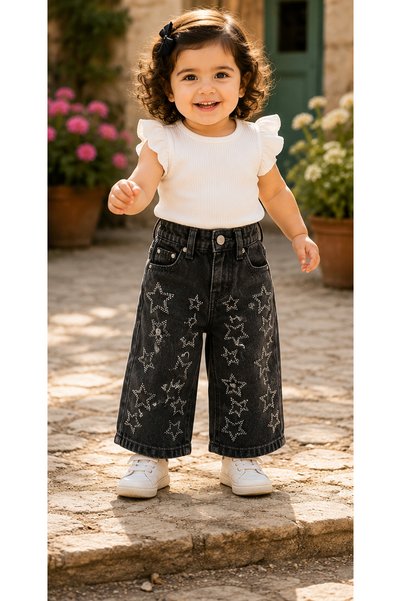 Cortigiani Girls Denim Pants, 18M