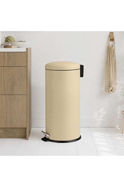 PAN HOME Daily Soft Close Metal Pedal Bin 36x30.2x48cm 20l - Beige