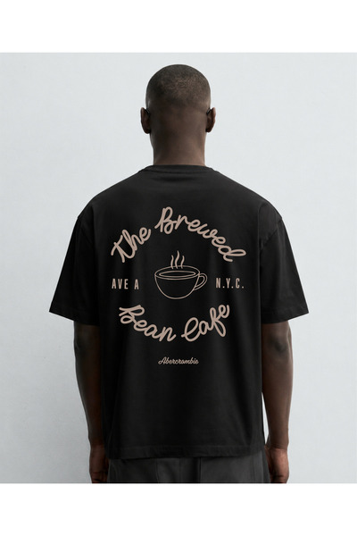 Modivibe Oversize Men's T-Shirt Printed Wide Cut Thick Textured