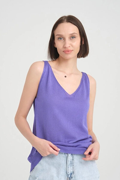 Clothes Fast Women's V-Neck Sleeveless Knitwear Blouse Soft Textured Casual S...