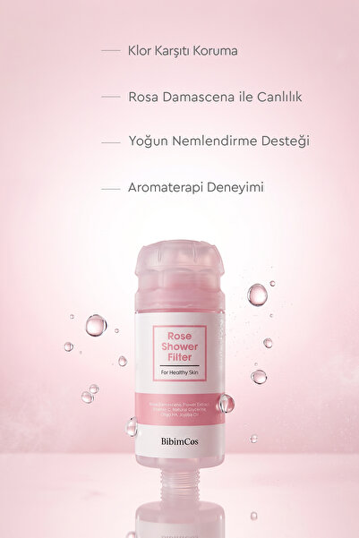 Bibimcos Rose Shower Filter - Gül Özlü Duş Filtresi 2'li (4 Aylık Paket)