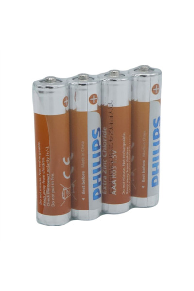 Philips LongLife Extra Zinc-Carbon İnce Kumanda Kalem Pili AAA (60'lı Paket)