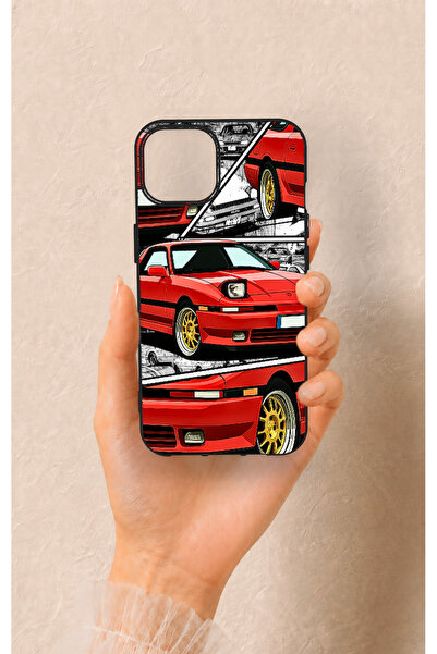 Vip Case iPhone 13 Uyumlu Kırmızı Supra Desenli Silikon Kılıf