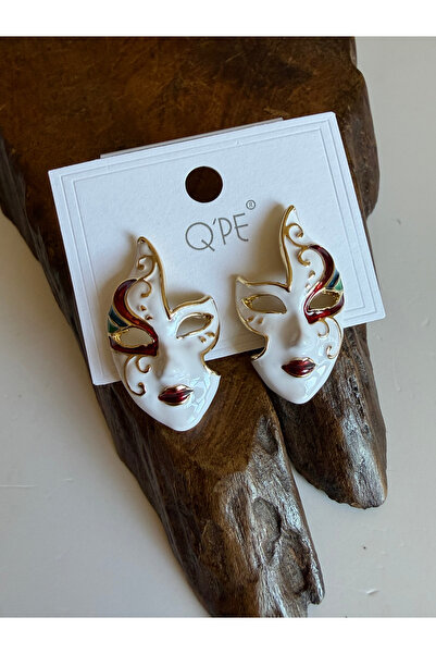 Rupen Kraft Colorful Mask Earrings Mask Earrings Masked Earrings Mask Earring