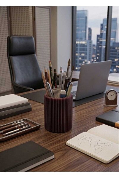 OK-KA Store Vertical Striped Desktop Pen Holder