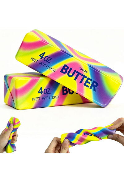 UĞURDAN Butter Rainbow Sukuşi Stres Oyuncağı Tereyağ Squishy Yumuşak Sıkma Oy...