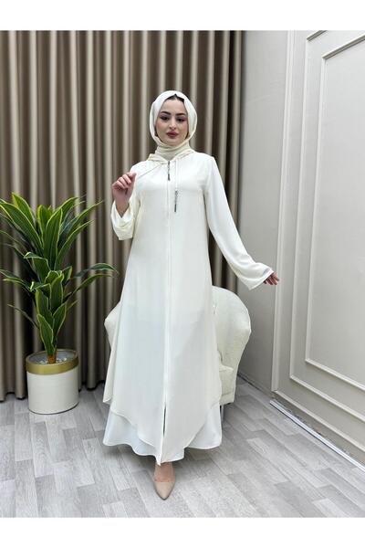 azeldembutik Hazal Kapşonlu Umrelik Ferace