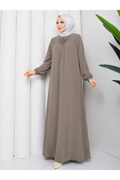 SudeHlt.co Hijab Square Collar Dress