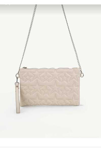 ÖZÜM ÇANTA Women's Star Embroidered Chain Strap Portfolio Bag