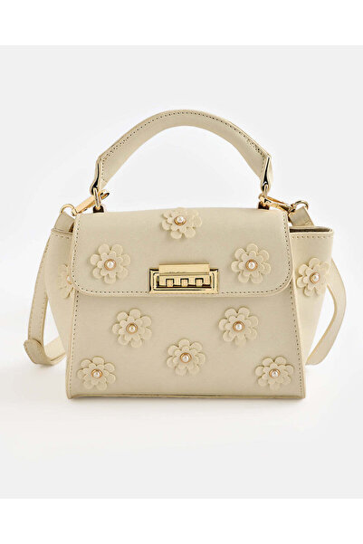 REDTAG Girls Ivory Floral Handbag