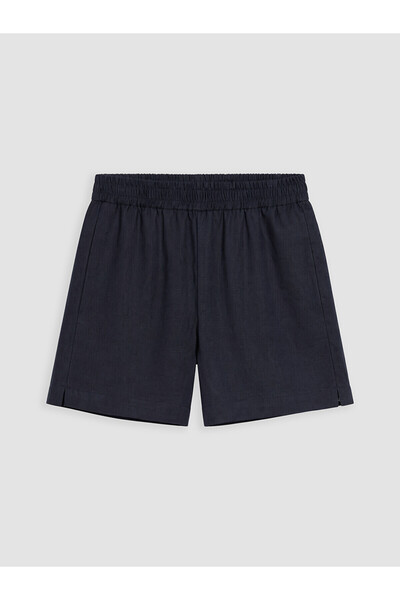 LC Waikiki Nevavm Women's 100% Linen Shorts with Elastic Waist