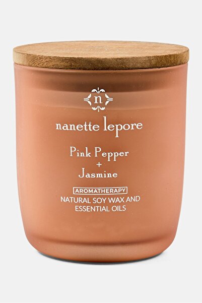 NANETTE LEPORE شمعة معطرة بالفلفل الوردي والياسمين 200 جرام، لون بني