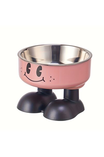 choice2 Pink Elevated Dog Cat Bowl Stainless steel Food Water Bowls Raised No...