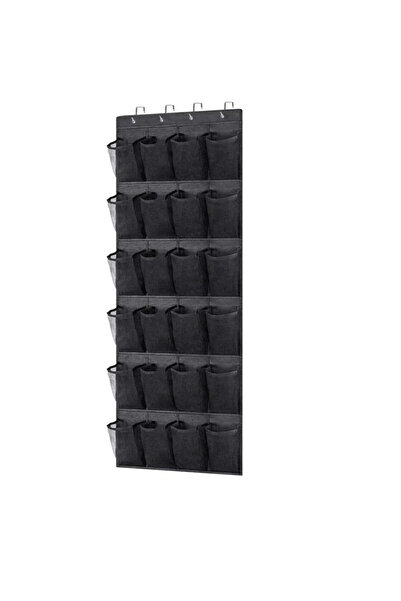 Choice1 black Over The Door Shoe Rack With 24 Large Mesh Pockets Hanging Shoe...