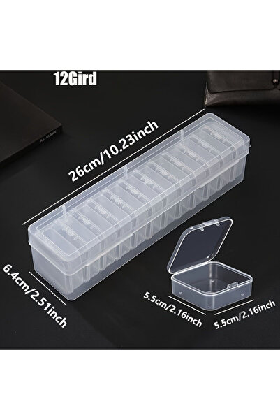 choice2 12G5.5H2760H 12/36/64pcs Large Capacity Transparent Plastic Storage B...