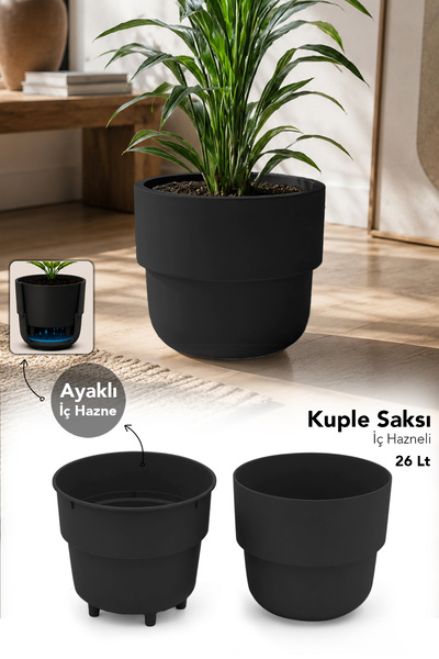 Meleni Home Dekoratif Büyük Balkon Saksısı - İç ve Dış Mekan Plastik Salon Çi...