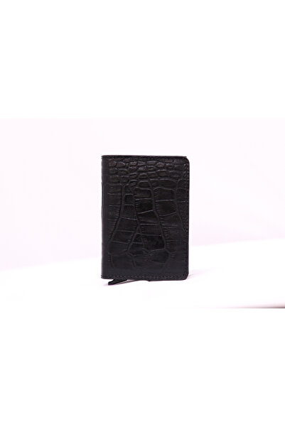 Toya Ανδρικό Πορτοφόλι με RFID και Μηχανισμό Συρόμενης Πρόσβασης Μαύρο