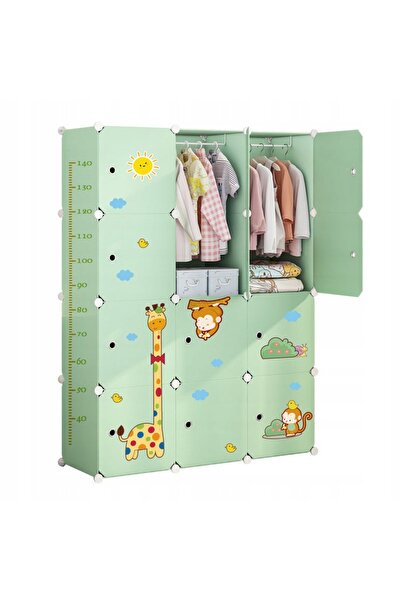Rebiko Dulap modular mare, raft pentru jucării, garderobă pentru copii, încăp...