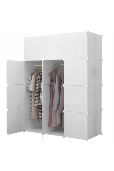Rebiko Dulap modular, dressing, dulăpior, raft, raft alb, organizator pentru ...