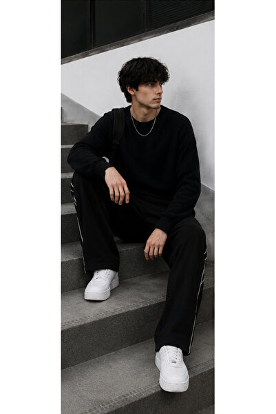 De Carte سروال رياضي رجالي من Harajuku Streetwear بقصة فضفاضة وقابل للتعديل م...