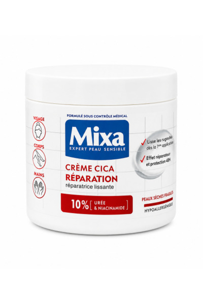 MİXA كريم إصلاح الجسم مع 10% يوريا وسيكا 400 مل