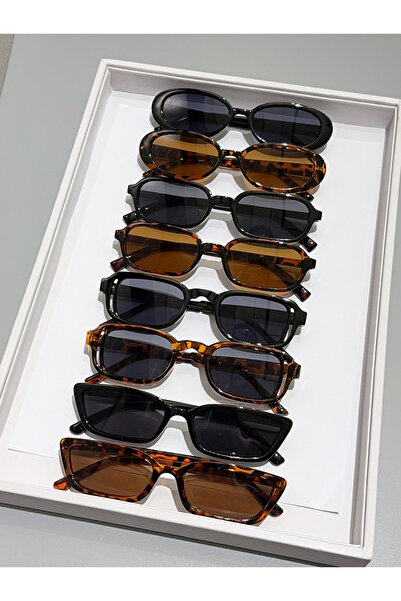 Choice 8PCS-C1 8Pcs Fashion Mixed Small Frame Sunglasses Set Classic Black + ...