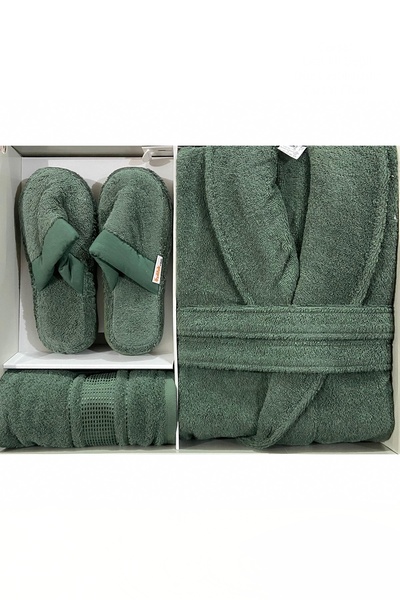 Özdilek Colourist Zümrüt Banyo Bornoz Seti (L)