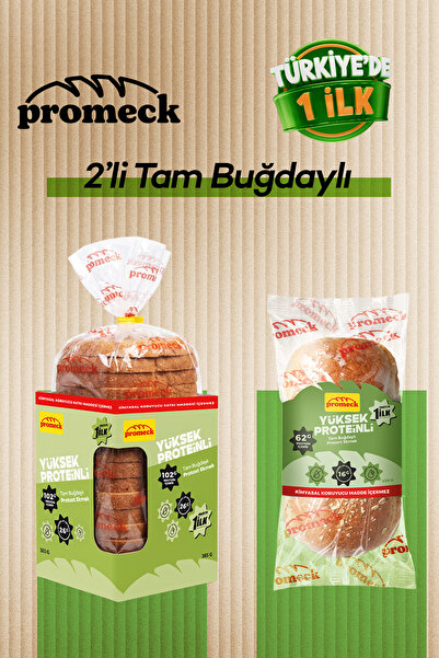 Promeck Yüksek Proteinli 2'li Tam Buğdaylı