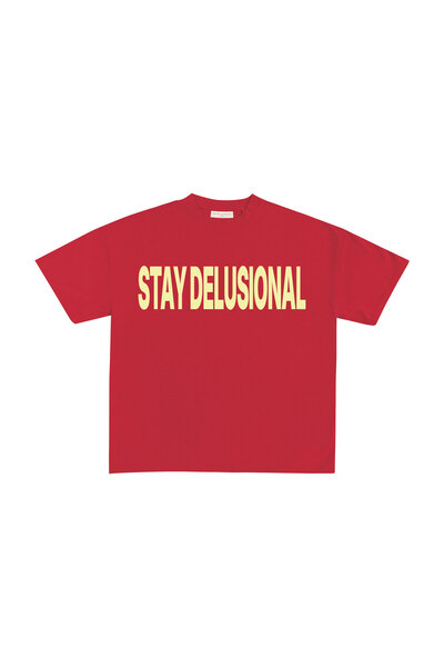 lethestudios Stay Delusional Baskılı T-Shirt