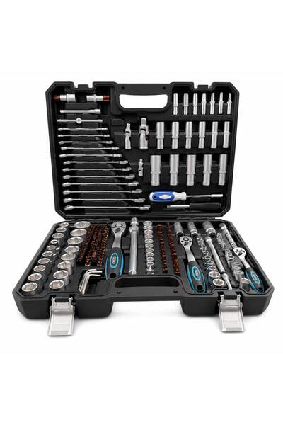 GEBOTOOLS TRUSA DE SCULE PROFESIONALA CU TUBULARE SI CLICHETI 1/2 3/8 1/4 216...