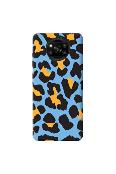 Other Xiaomi Poco X3 /X3 Pro Yellow leopard Blue Colored Silicone TPU Θήκη