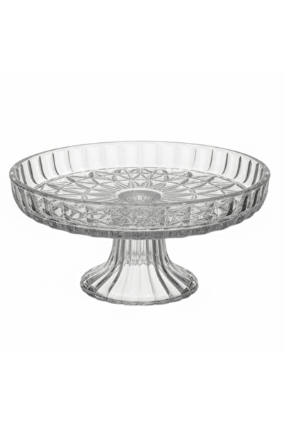 AKDC Crystal Footed Glass Candy Plate | Cut Glass Pedestal Serving Dish | 17×...