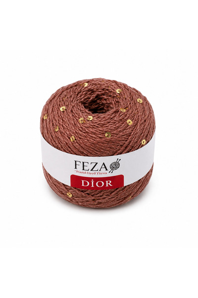 Feza D'Ior Sequin Fine Knitting Yarn (1 Piece) – 75% Cotton 25% Pes, 100 g / ...